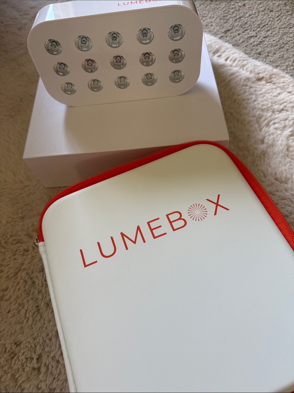 Red & White LED Skincare Light Therapy Device by